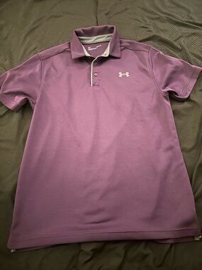 Under Armour Men’s Plum Performance Polo with Contrast Trim